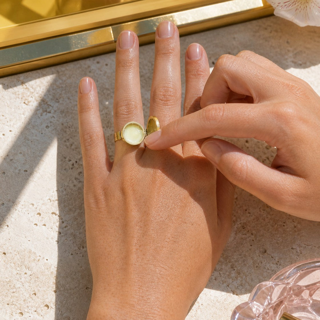 Soléa Lip Balm Ring - Goud