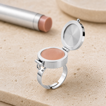 Nacre Shell Lip Balm Ring - Zilver